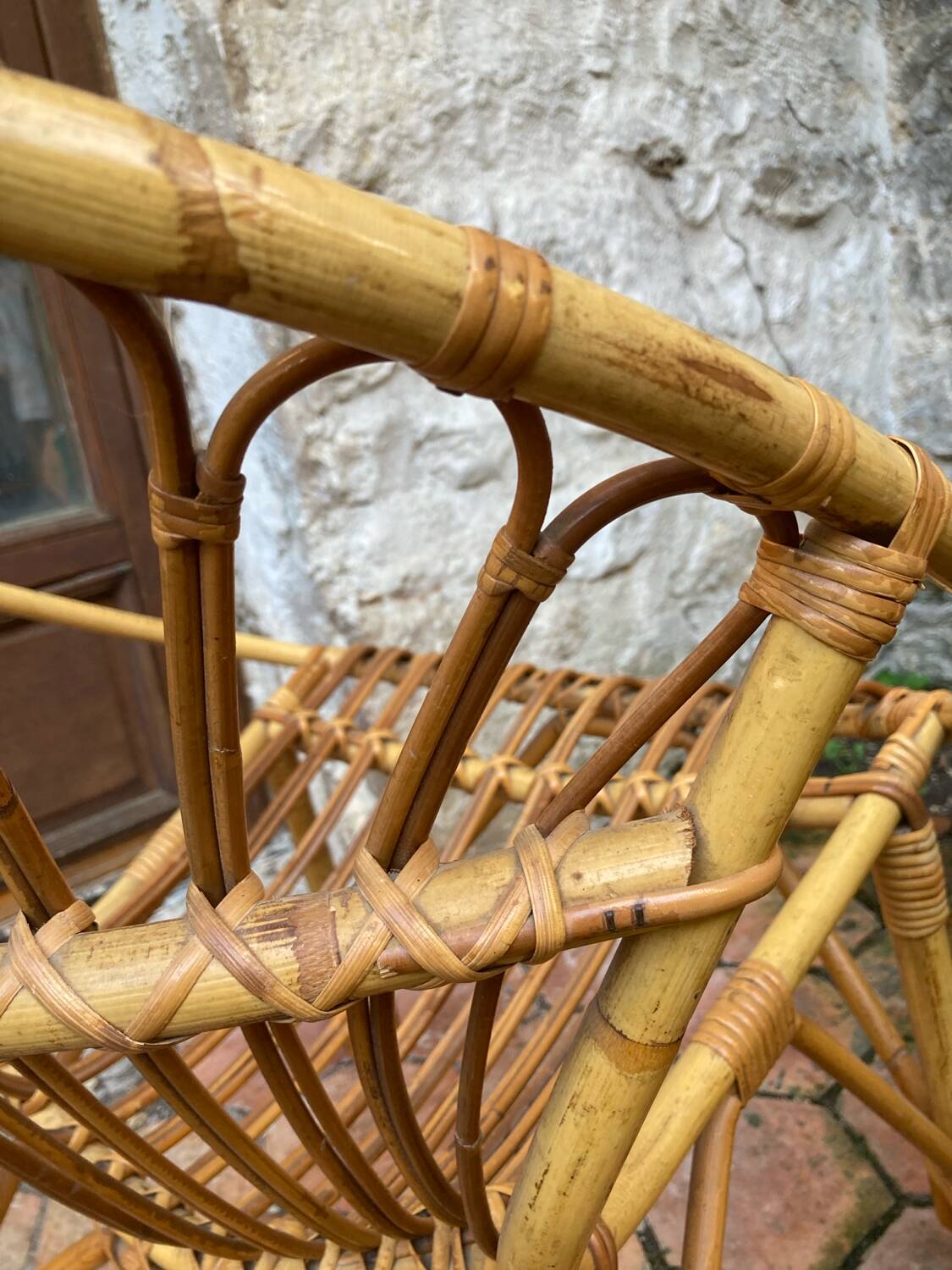 Vintage rattan lounge