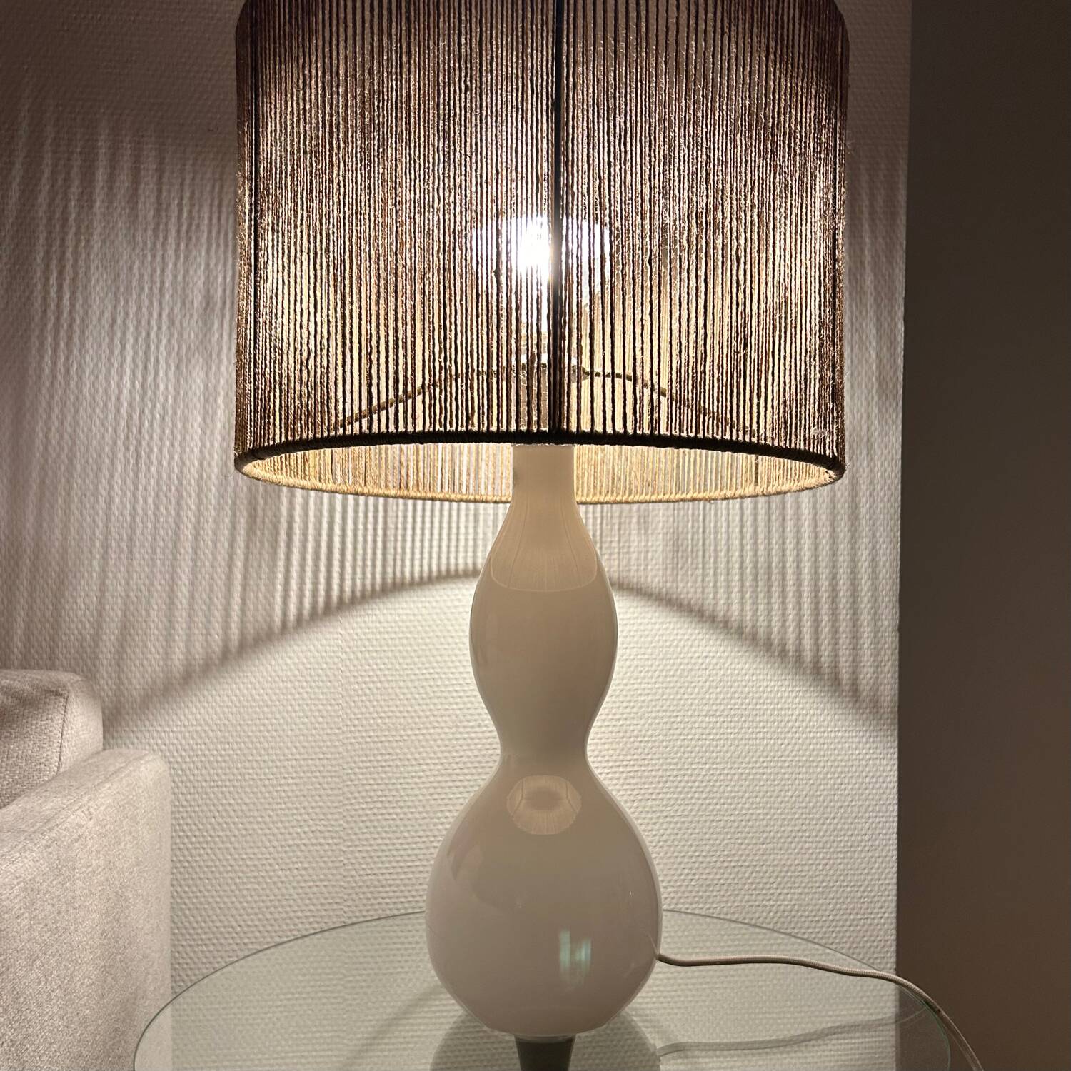 Pair of blown glass lamp bases