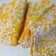 New sheet from the 70s orange flowers 240x300 vintage