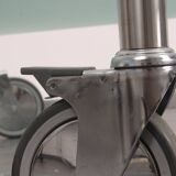 Wheeled glass coffee table
