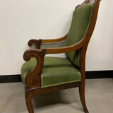 Pair of Napoleon III armchairs in mahogany