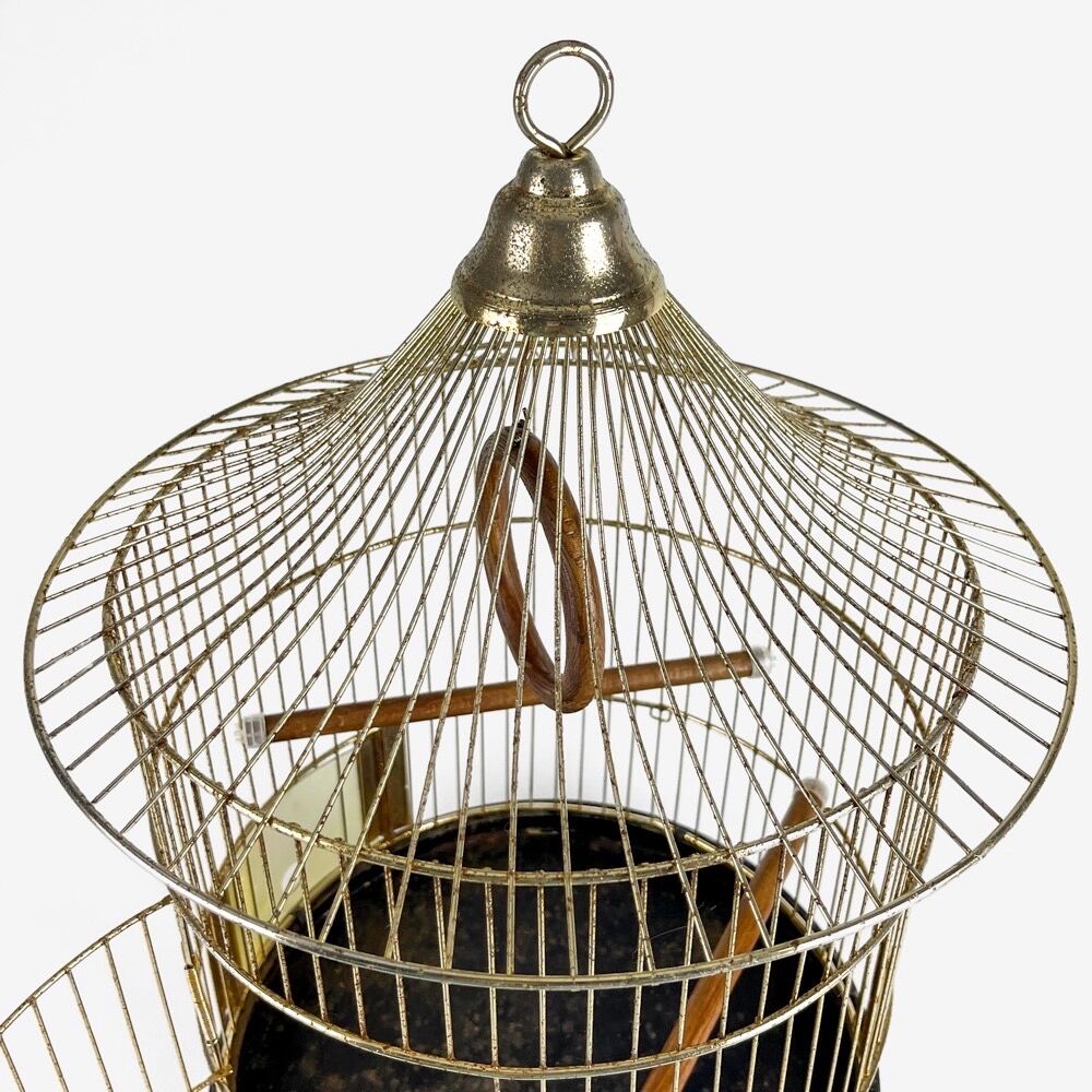 Golden bird cage with fine gold a.fay & co 1950