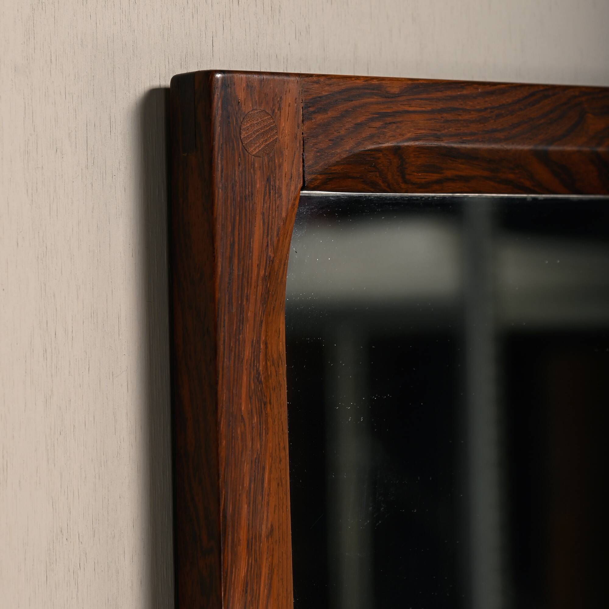 Kai Kristiansen Wall Mirror Model 166 in Rosewood for Aksel Kjersgaard