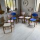 6 colorful 80s beech chairs