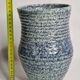 Speckled blue glazed stoneware vase – signed Accolay – 20 cm