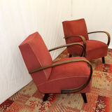Pair of bentwood armchairs by jindřich halabala for up závody, 1950´s