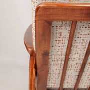 Scandinavian Vintage Armchair With Upholstery Bouclè Cushions Mid Century Design