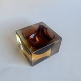 Sommerso Murano Glass Ashtray by Flavio Poli