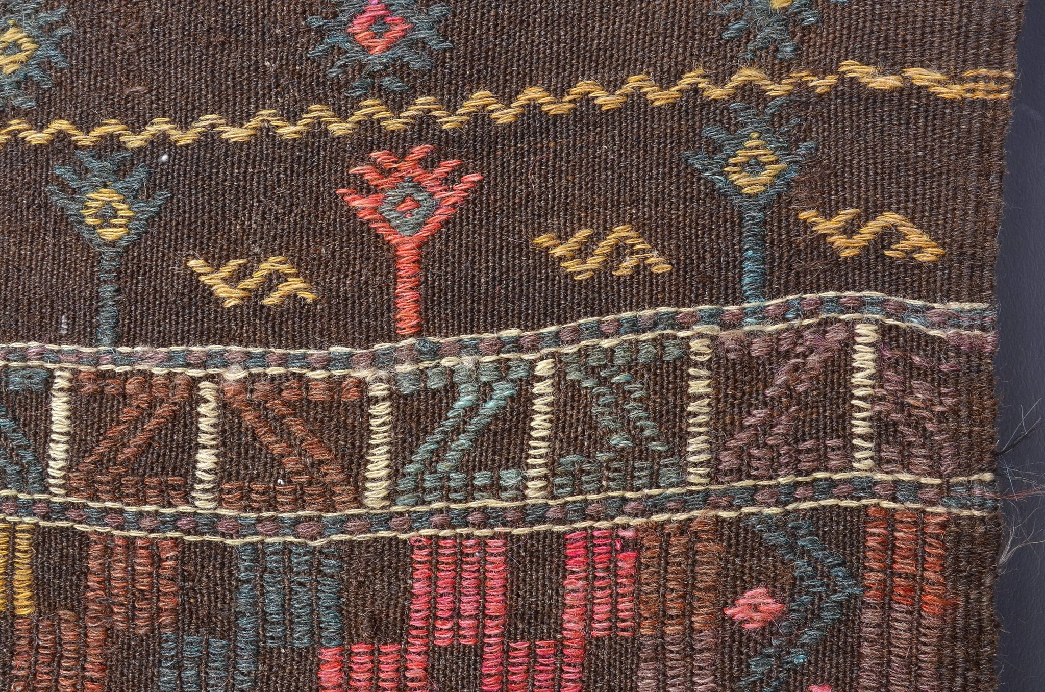 Tapis kilim Oushak anatolien surdimensionné