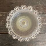 Masserini barocco fruit bowl pair moulded glass bead row vintage