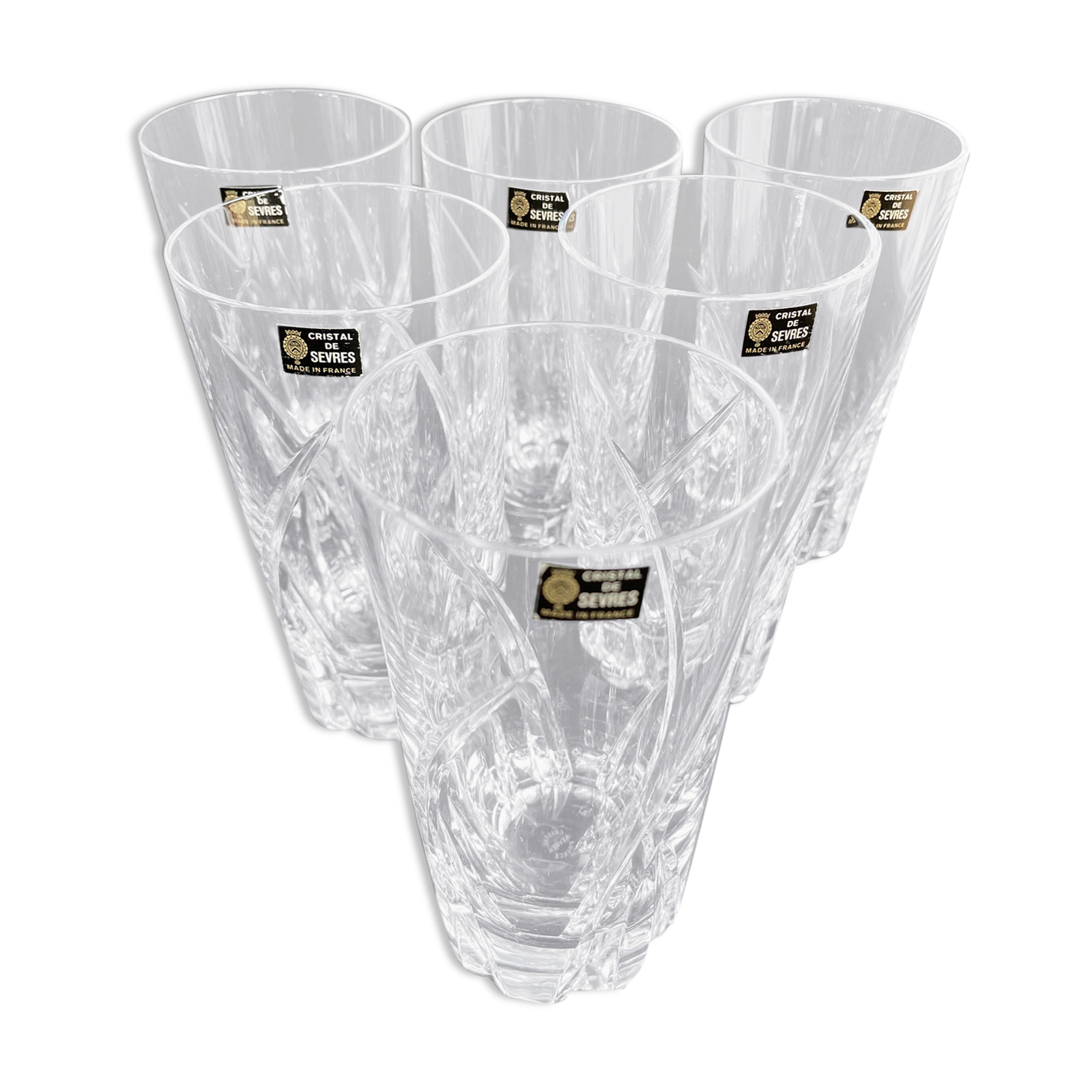 Cristal de Sèvres - Verres à orangeade (6) - Monge