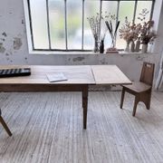 Solid oak farmhouse table with extensions (190-280cm) 1950