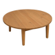 Round folding coffee table in solid wood