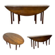 Drop-leaf English table in mahogany called Gateleg.