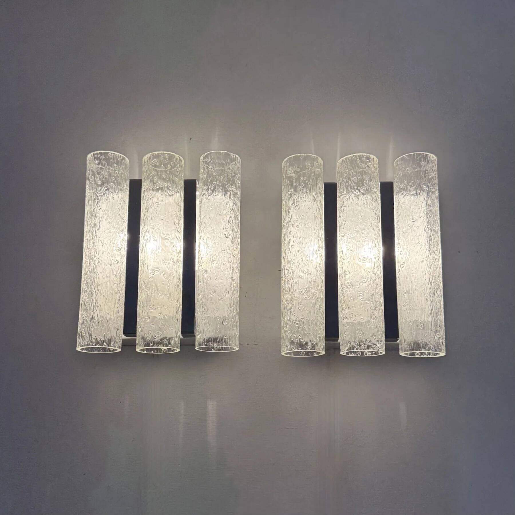 Mid-century design Doria Leuchten wall lamps sconce, 1970s