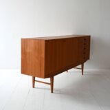 Vintage Scandinavian teak sideboard with five drawers