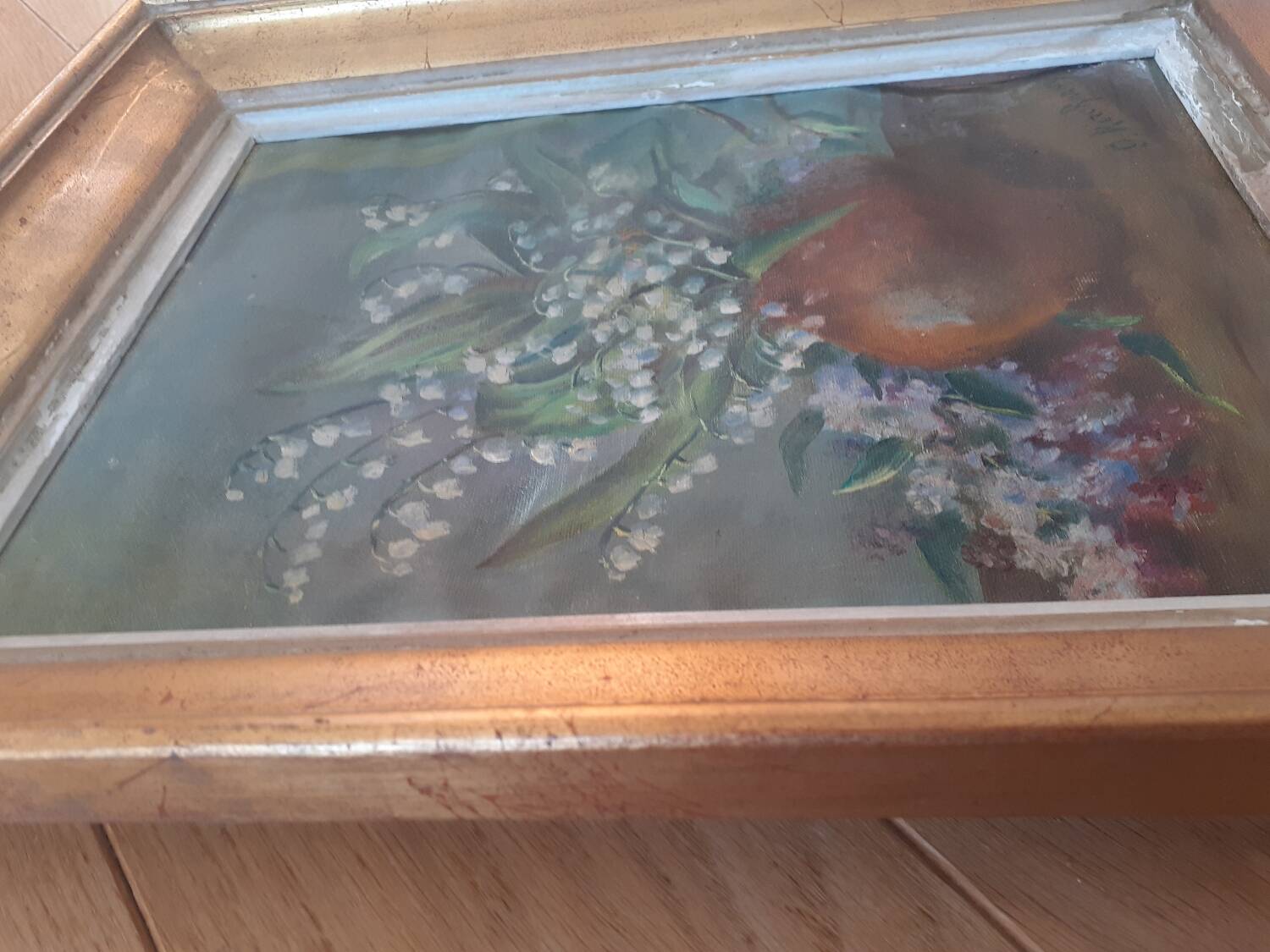 Lily of the valley bouquet painting