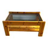 70s pine coffee table