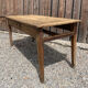 Solid oak farmhouse table with 2 drawers.