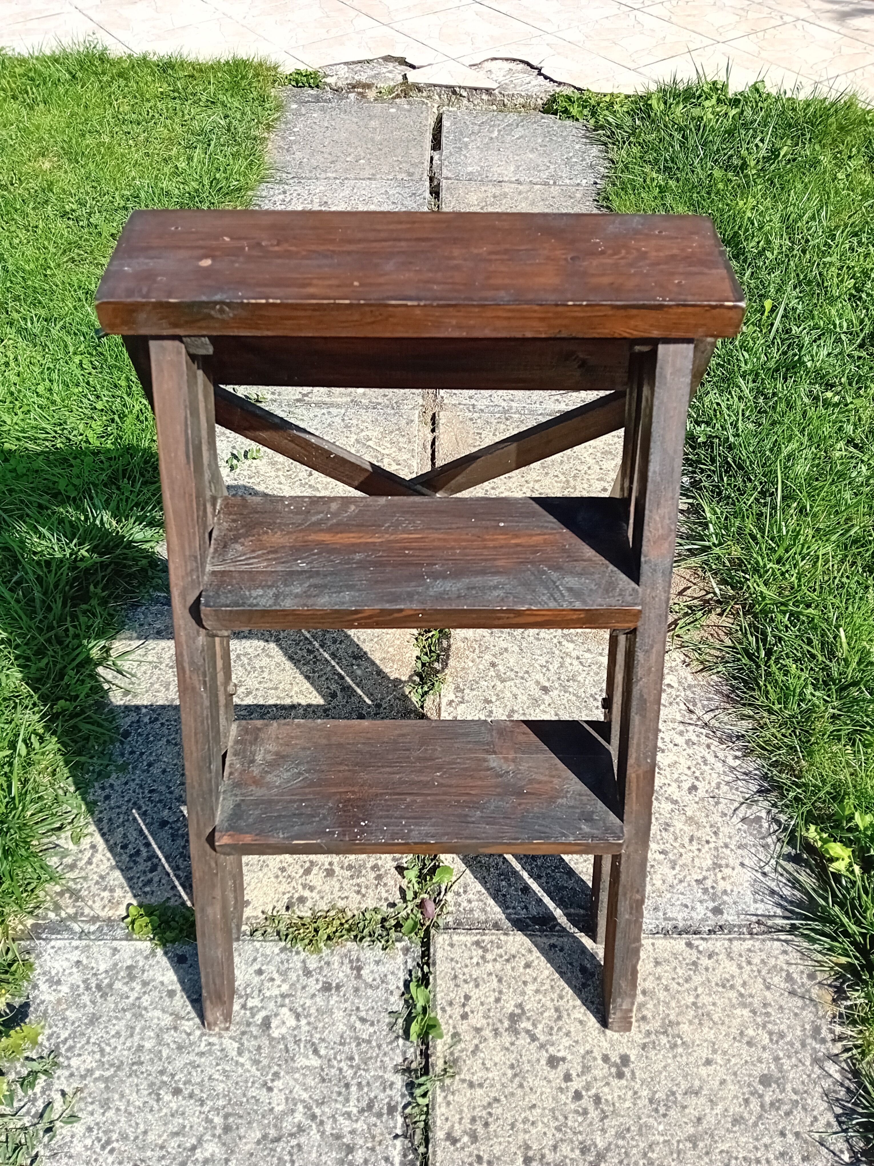 Vintage wooden stepladder