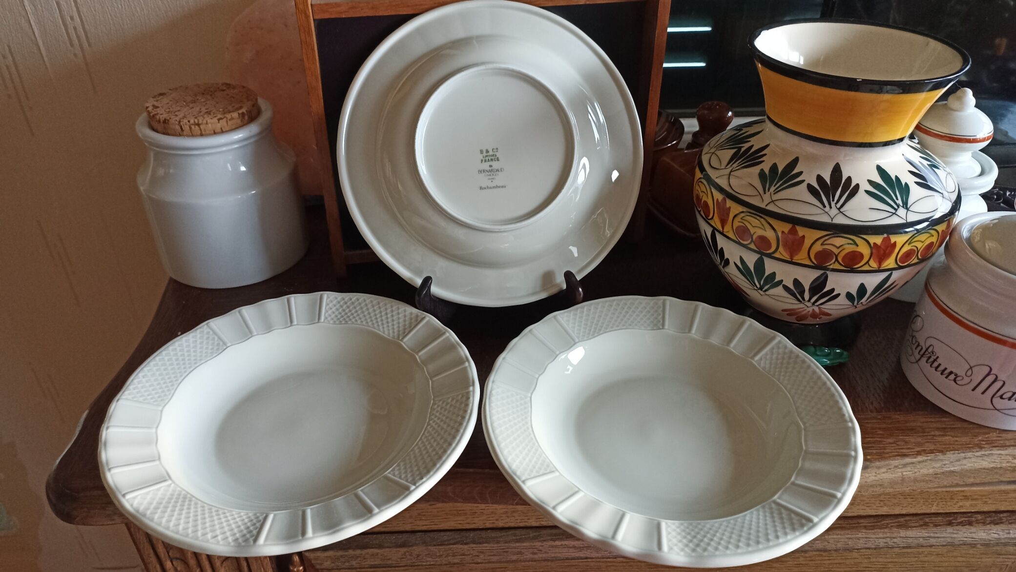 3 hollow plates Bernardaud model Rochambeau