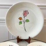 Dessert service flowers Made in France 50s