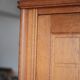 Vintage wooden wardrobe with sliding doors