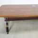 Table basse art déco vintage bois carrelage chrome