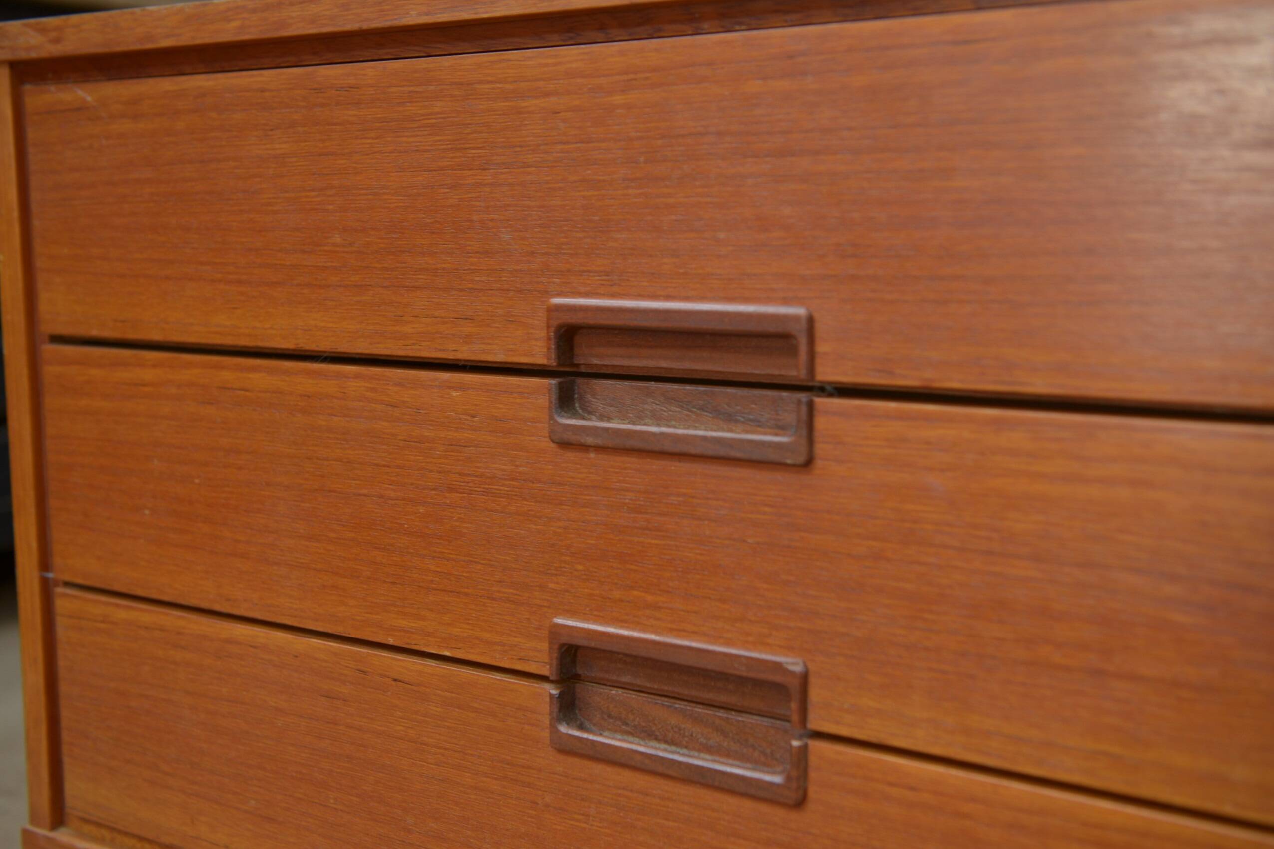 Small vintage teak low cabinet 1960