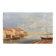 Small old painting - Fishing port by the pond