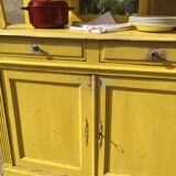 Yellow Parisian glass cabinet