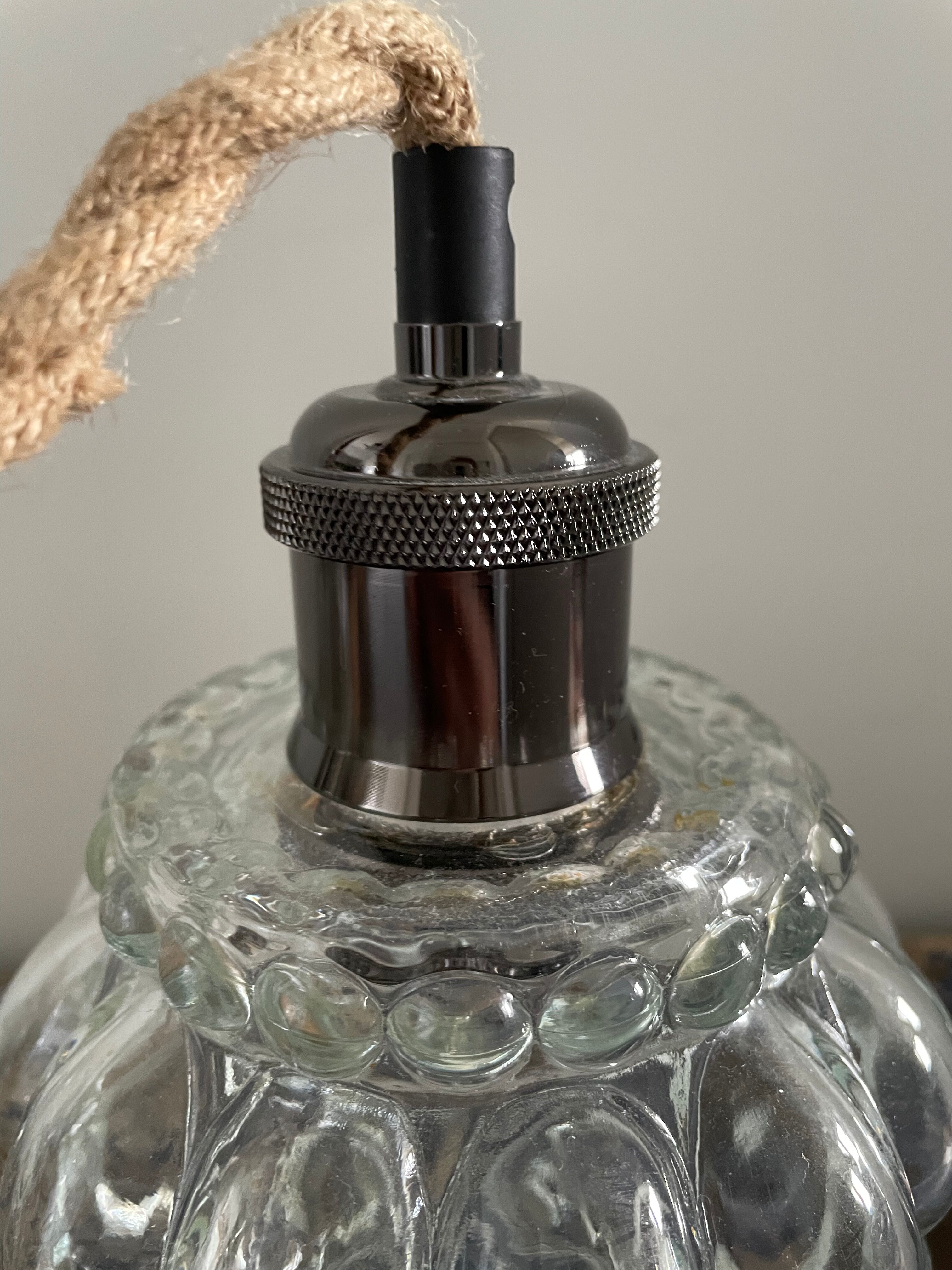 Set of two glass walking lamps