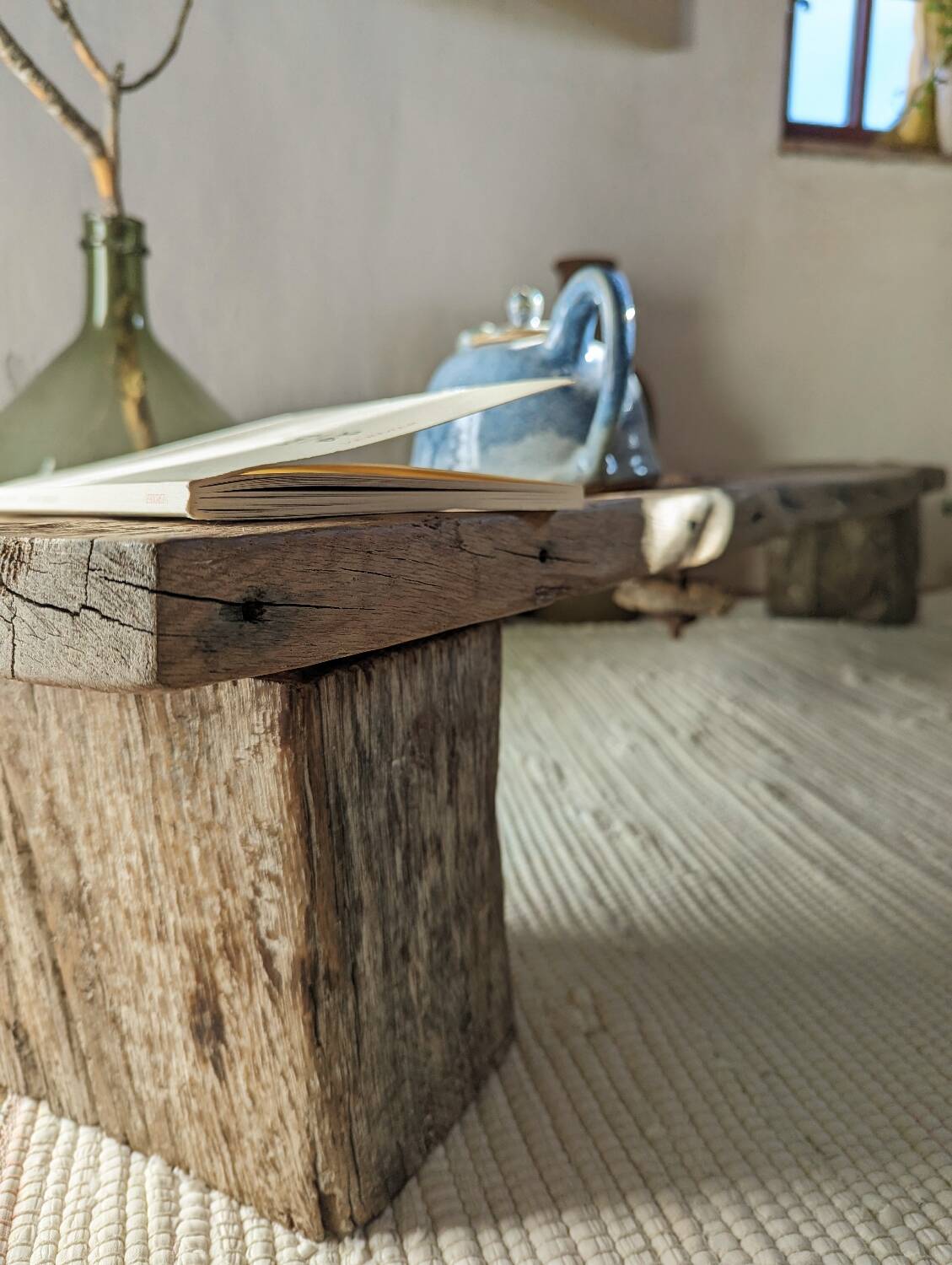 Solid oak coffee table