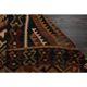 1970s Vintage Turkish Oushak Handmade Wool Cotton Orange Runner Rug 132X341