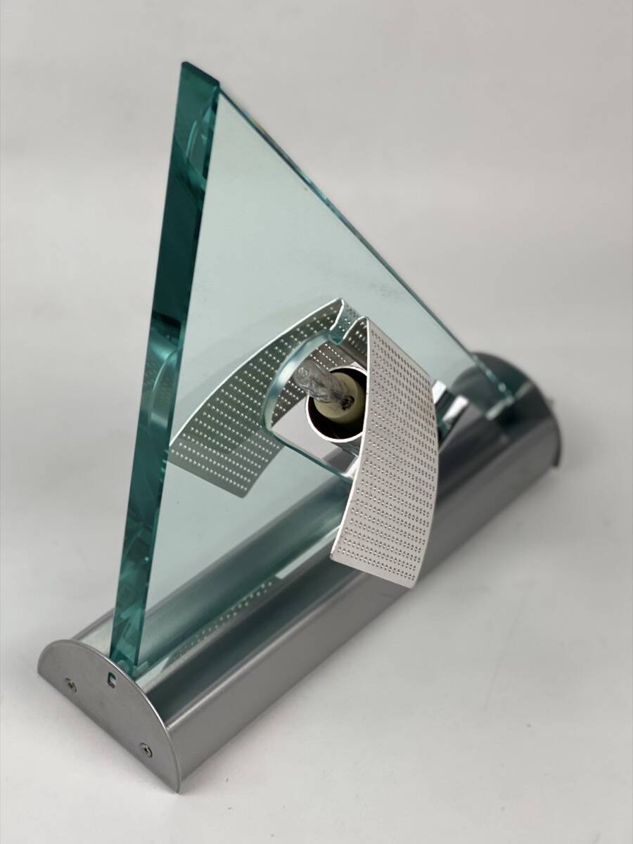 Pair of vintage Icaro wall lights by Carlo Forcolini for Artemide in glass and metal, 1986