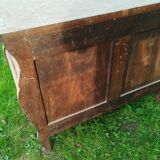 Antique Louis XVI style chest of drawers with wooden top