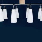 Italian glass and brass chandelier, Italy, 1950s