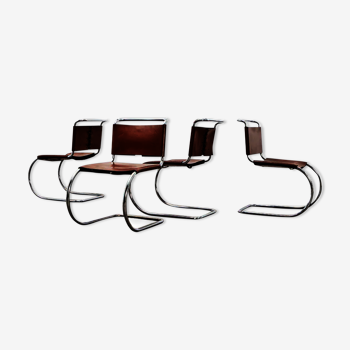 Set de 4 chaises MR10 de Mies van der Rohe 1970s