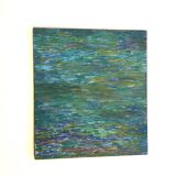 Green abstract painting