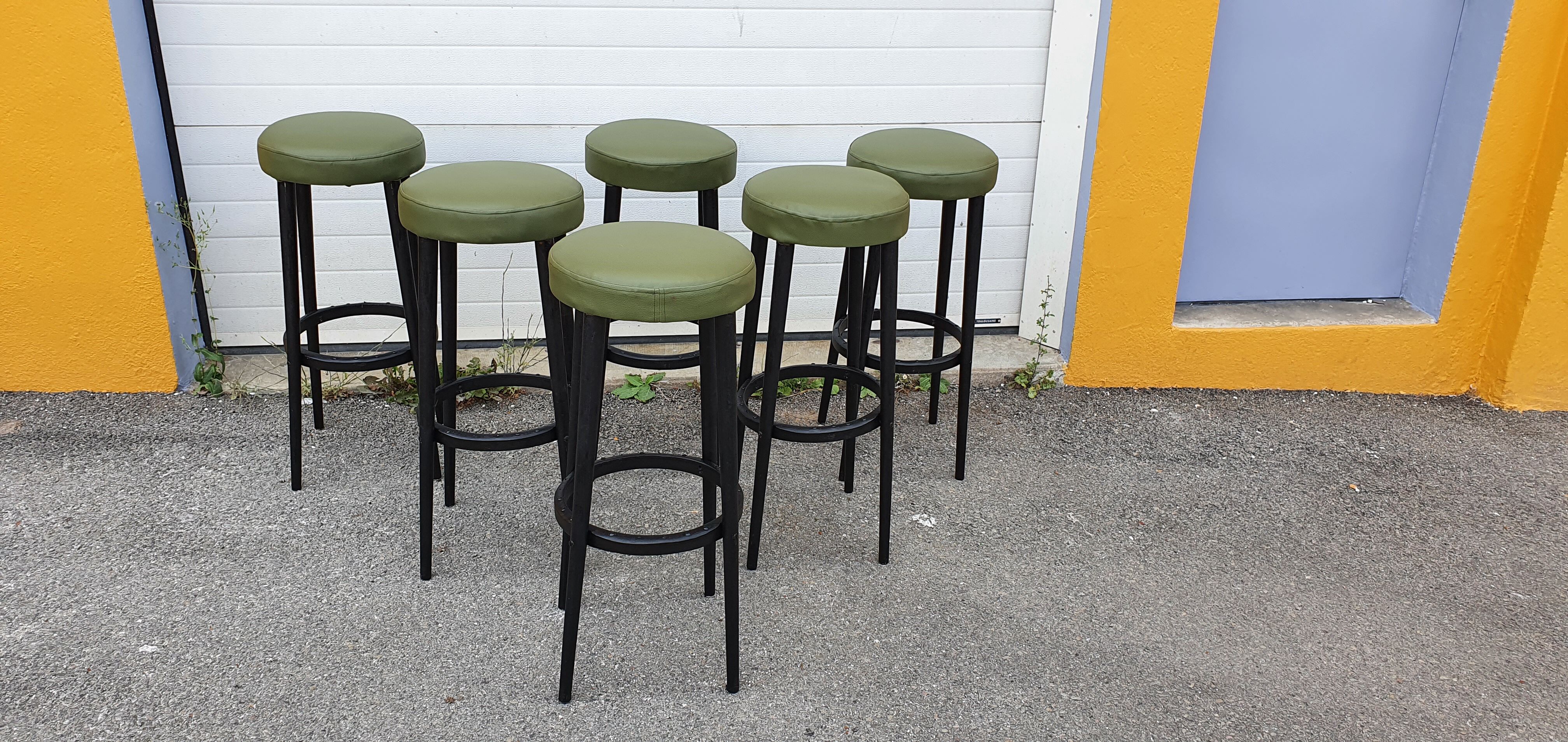 6 bar stools from 1950