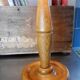 Lampe vintage en bois et abat jour en fines cordes tressées