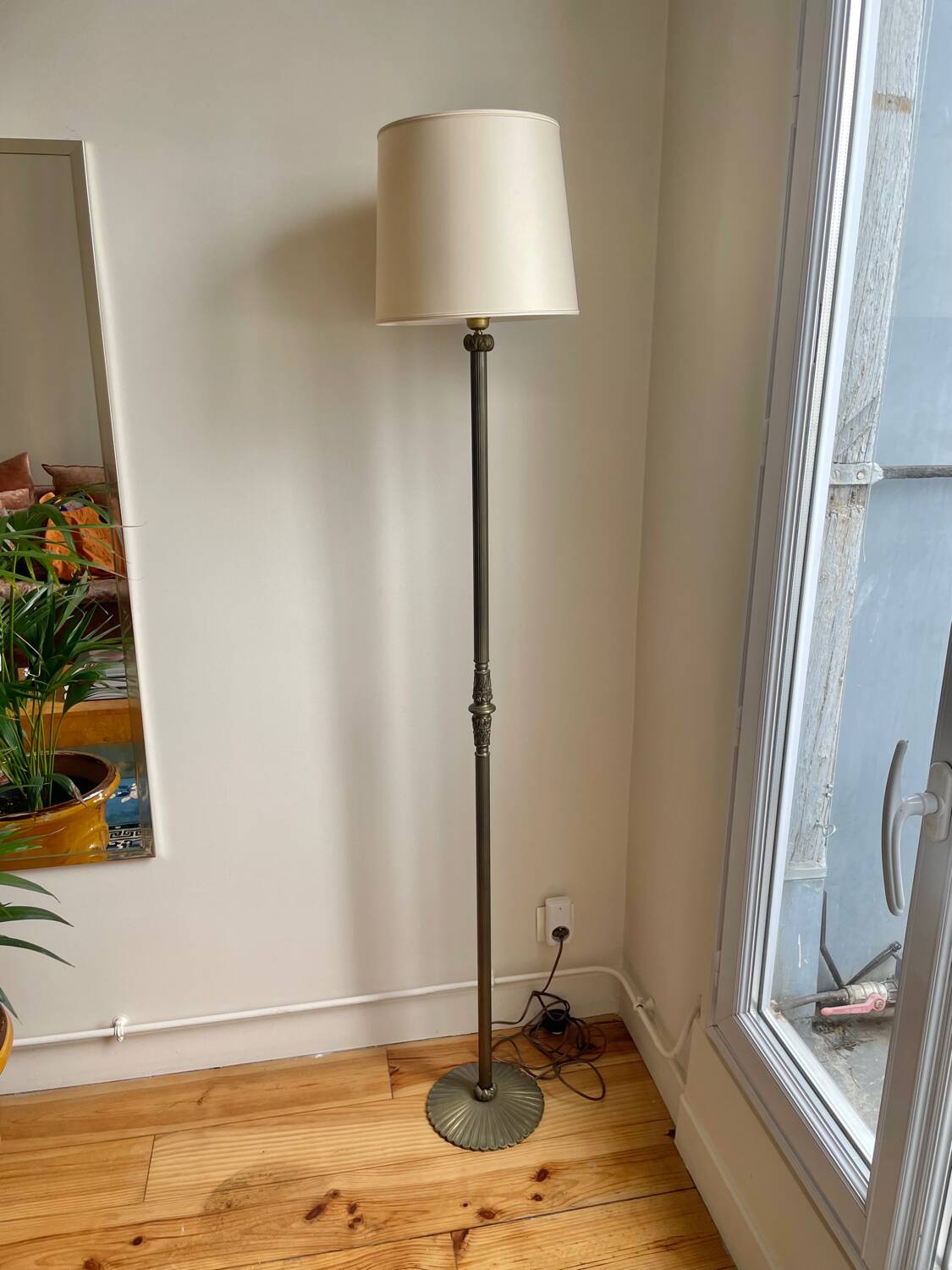 Old bronze floor lamp