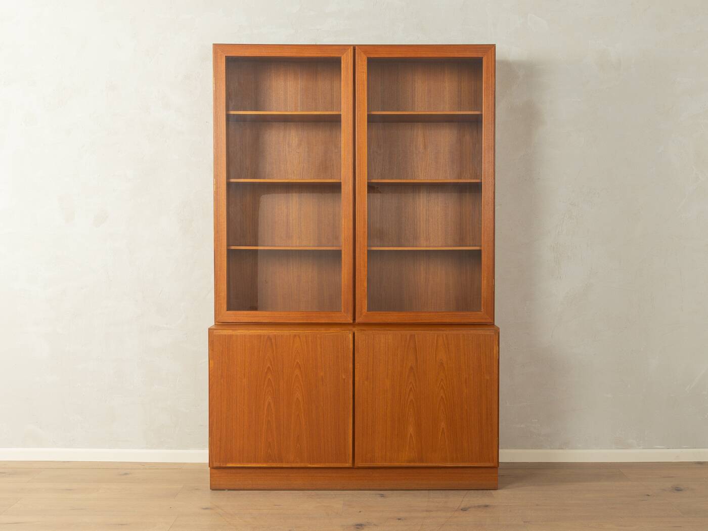 Classic two-piece display cabinet from the 1960s