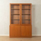 Classic two-piece display cabinet from the 1960s