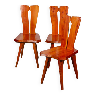 Set of 3 chairs, Czech manufacture, circa 1970