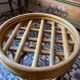 Vintage rattan pouf