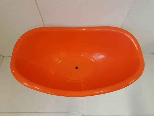 Berceau landau en plastique moule orange 1970 vintage space age 70s 70's po
