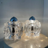 Pair of Ice Cube lamps by Peill & Putzler 70s