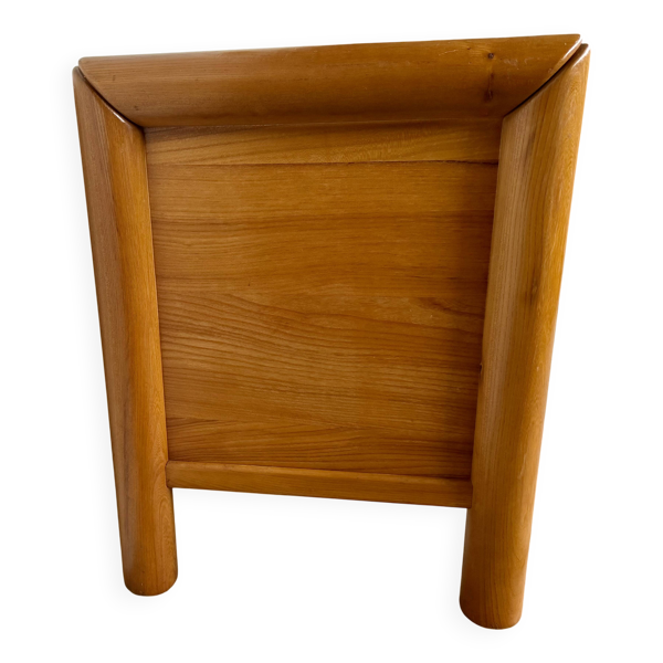 Commode en orme massif style Maison Regain, années 70