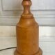 Turned wooden lamp